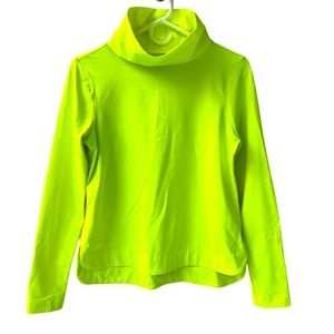 Dudley Stephens Summit Turtleneck Neon Yellow Repreve Stretch XS NWOT